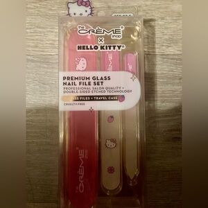 NEW Hello Kitty Pink Glass Nail File Set